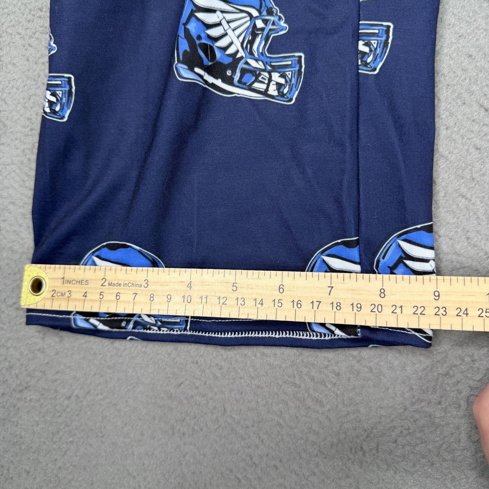 T-Birds Pajama Pants Mens XS Blue Football Helmet Print Lounge Sleep Pajamas - Picture 8 of 11